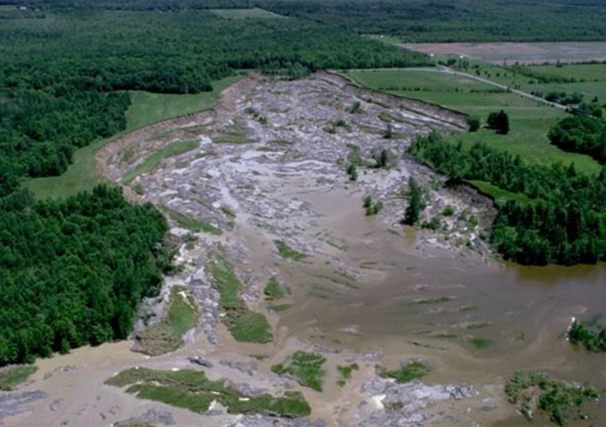 Image du glissement de terrain à Lemieux