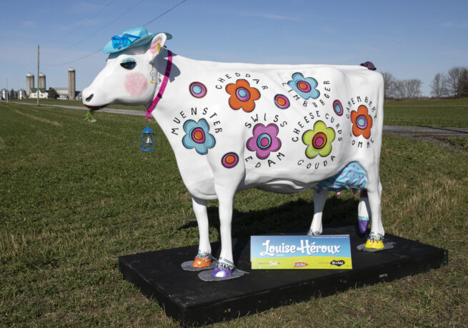 Colored painted cow