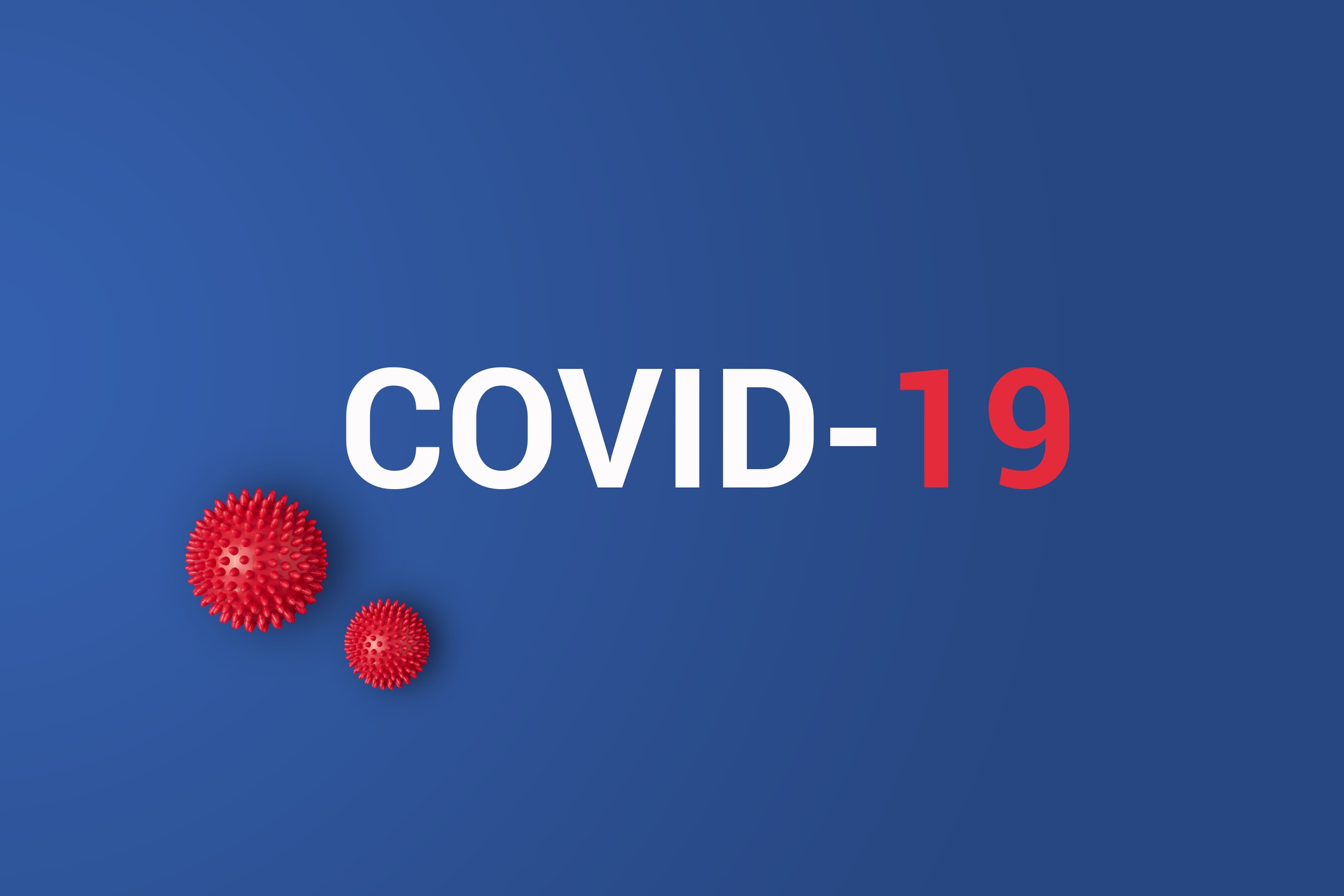 Logo bleu de la COVID-19