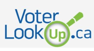 Blue and green VoterLookUp logo